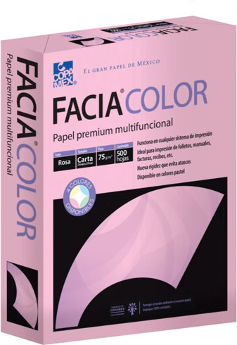 Facia Color Paquete Carta Color Rosa