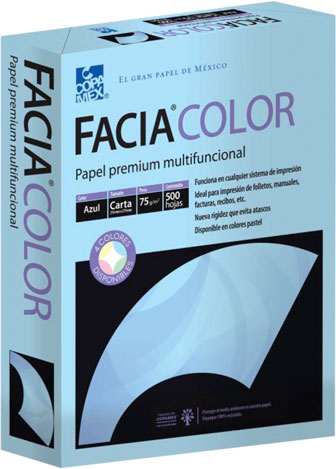 Facia Color Paquete Carta Color Azul