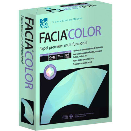 Facia Color Paquete Carta Color Verde C/500