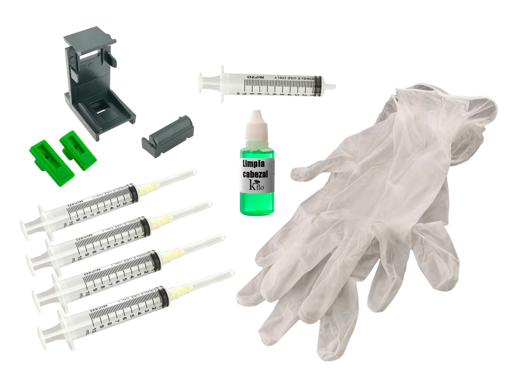 Kflo® Kit De Recarga Para Cartucho Hp: 662, 664, 667, 122, Canon: 140, 141, 145, 146 Etc. Sin Tinta