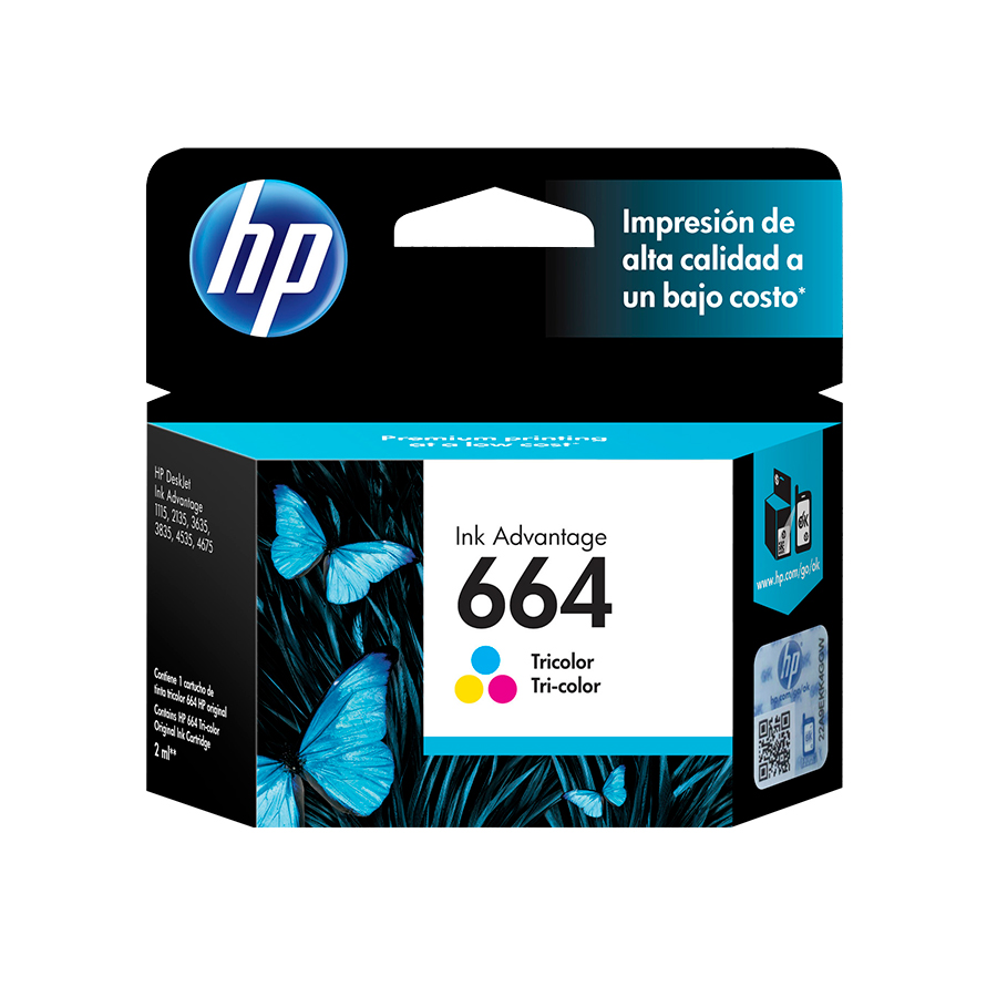 HP Cartucho 664 Tricolor Original